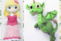 vikacreations princess dragon baby mobile