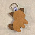 brown dog key charm