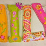 flowers themed personalized felt name banner
