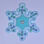 light blue snowflake ornament