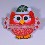 pink owl ornament