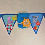 nautical themed personalized felt name banner
