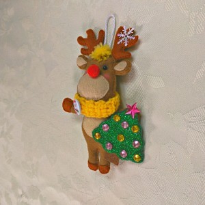 rudolph red nosed reindeer christmas tree decoration