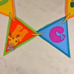 summer themed personalized felt name banner