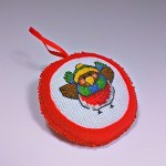 redbird round red christmas tree decoration