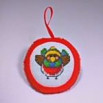 redbird round red christmas tree decoration