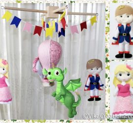 vikacreations princess dragon mobile